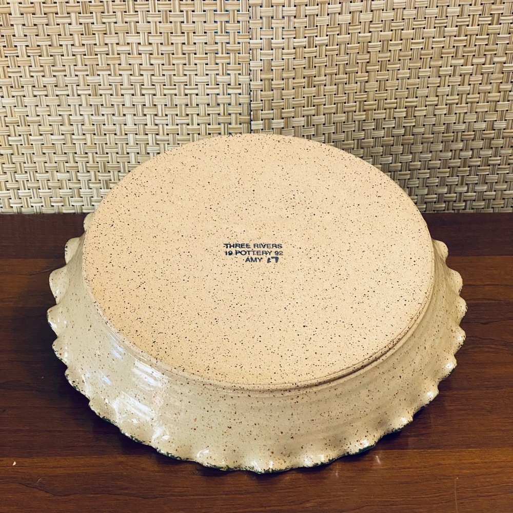 🍁🌟4xHP🌟NWOT VTG 90s Fluted Pie Plate Three Rivers - Picture 6 of 7